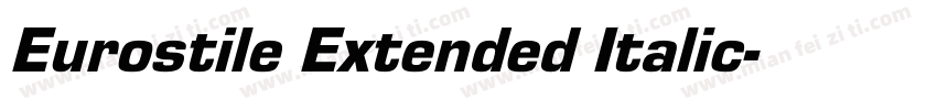 Eurostile Extended Italic字体转换